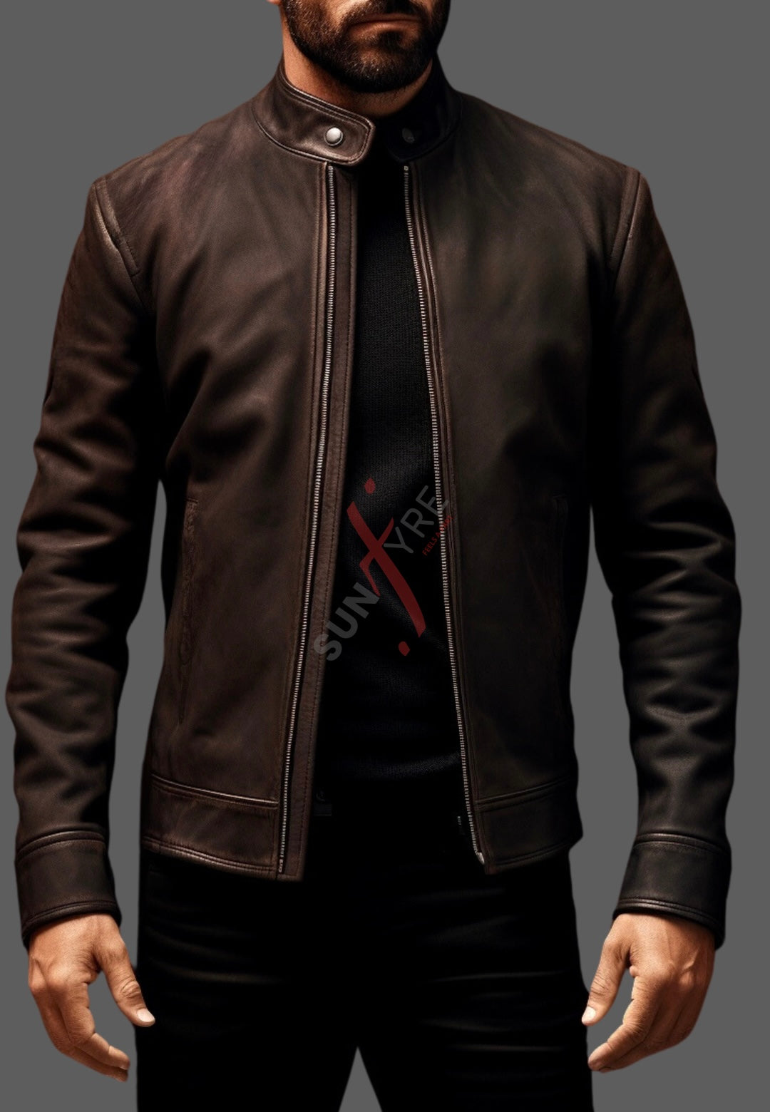 Original Sheepskin Brown Iconic Leather Jacket For Men
