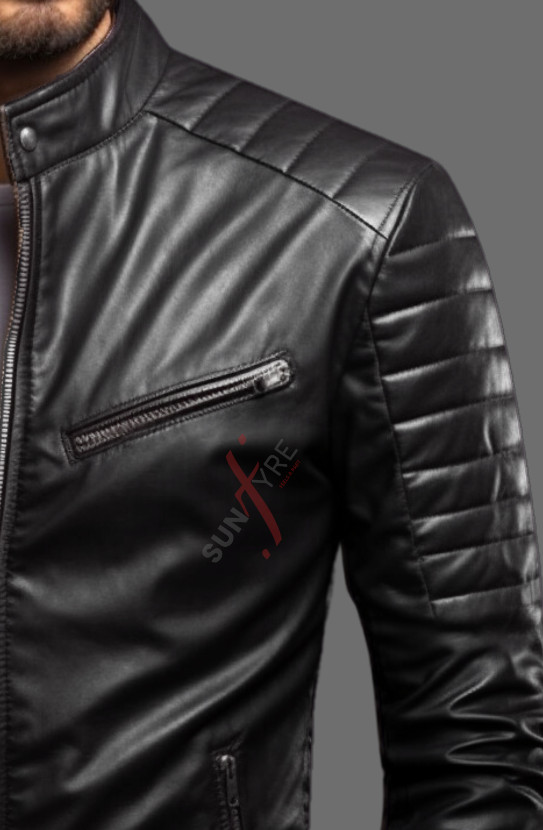 Black Leather Jacket For Men Real Lambskin