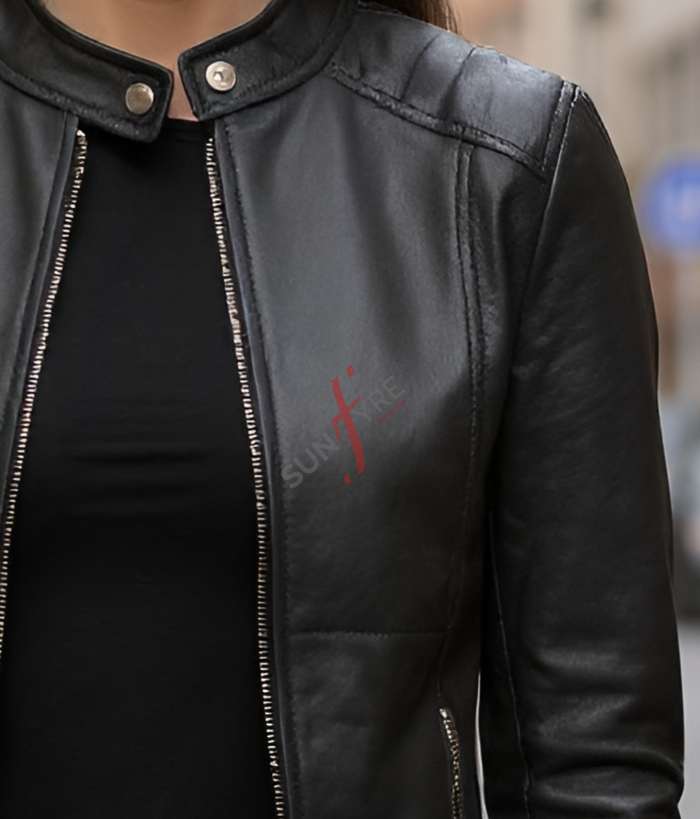 Black Leather Jacket for Women