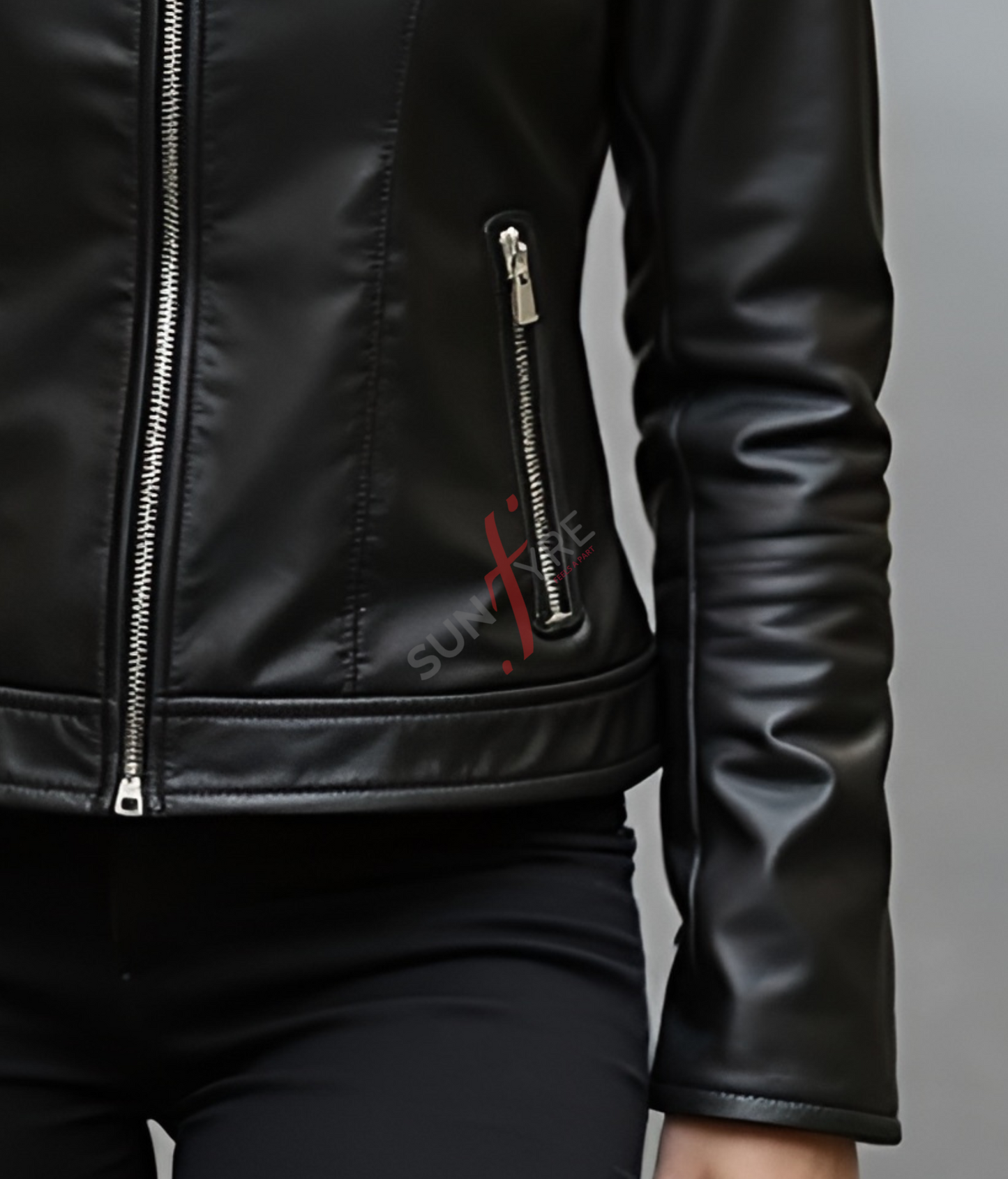 Black Biker Leather Jacket
