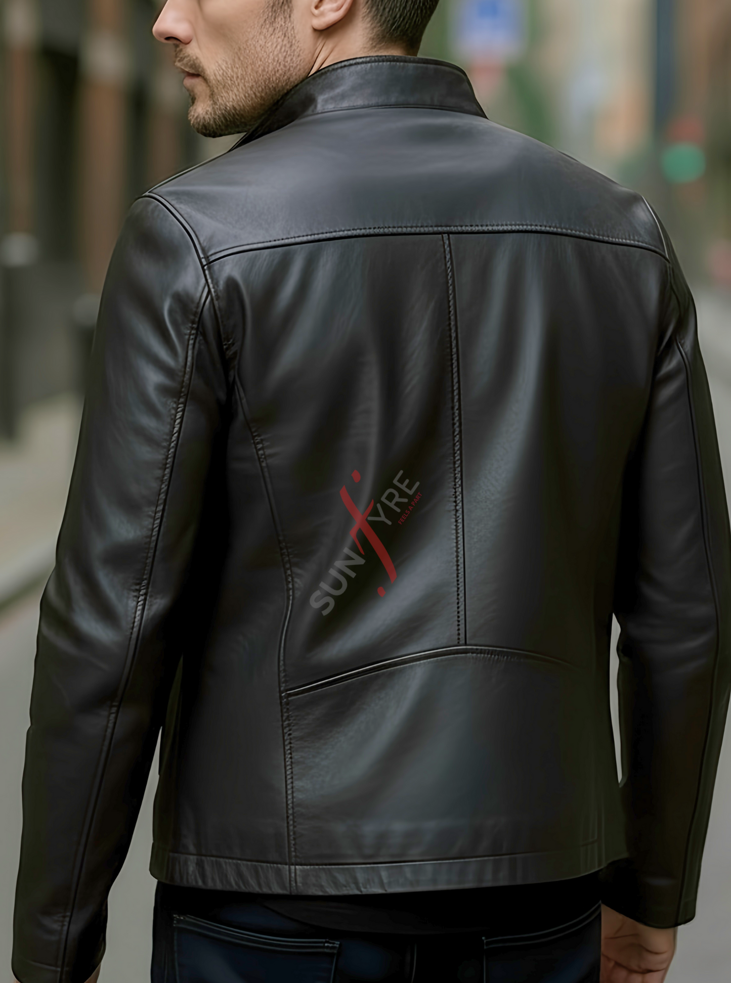 Leon Black Iconic Racer Leather Jacket For Men (SF162)