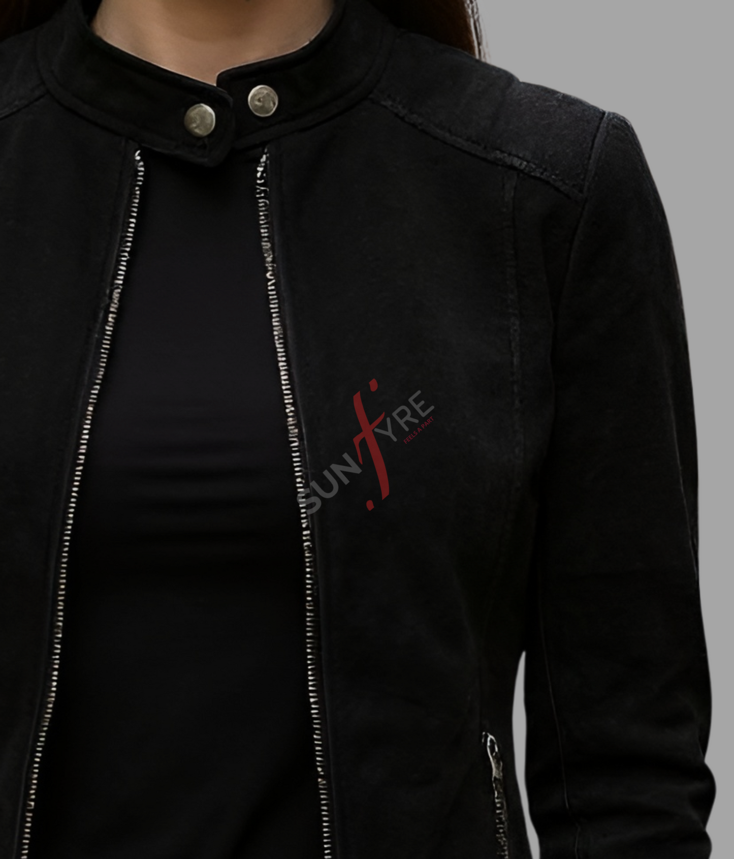 Nubuk Leather Jacket for Women