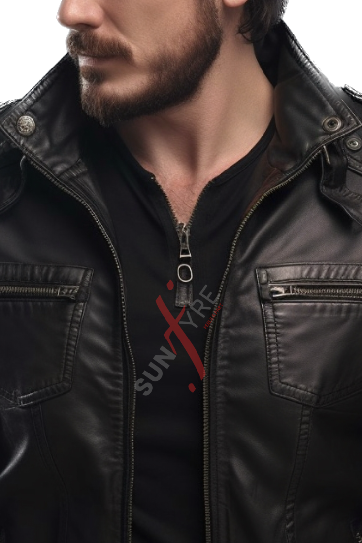 Real Lambskin Leather Jacket For Men