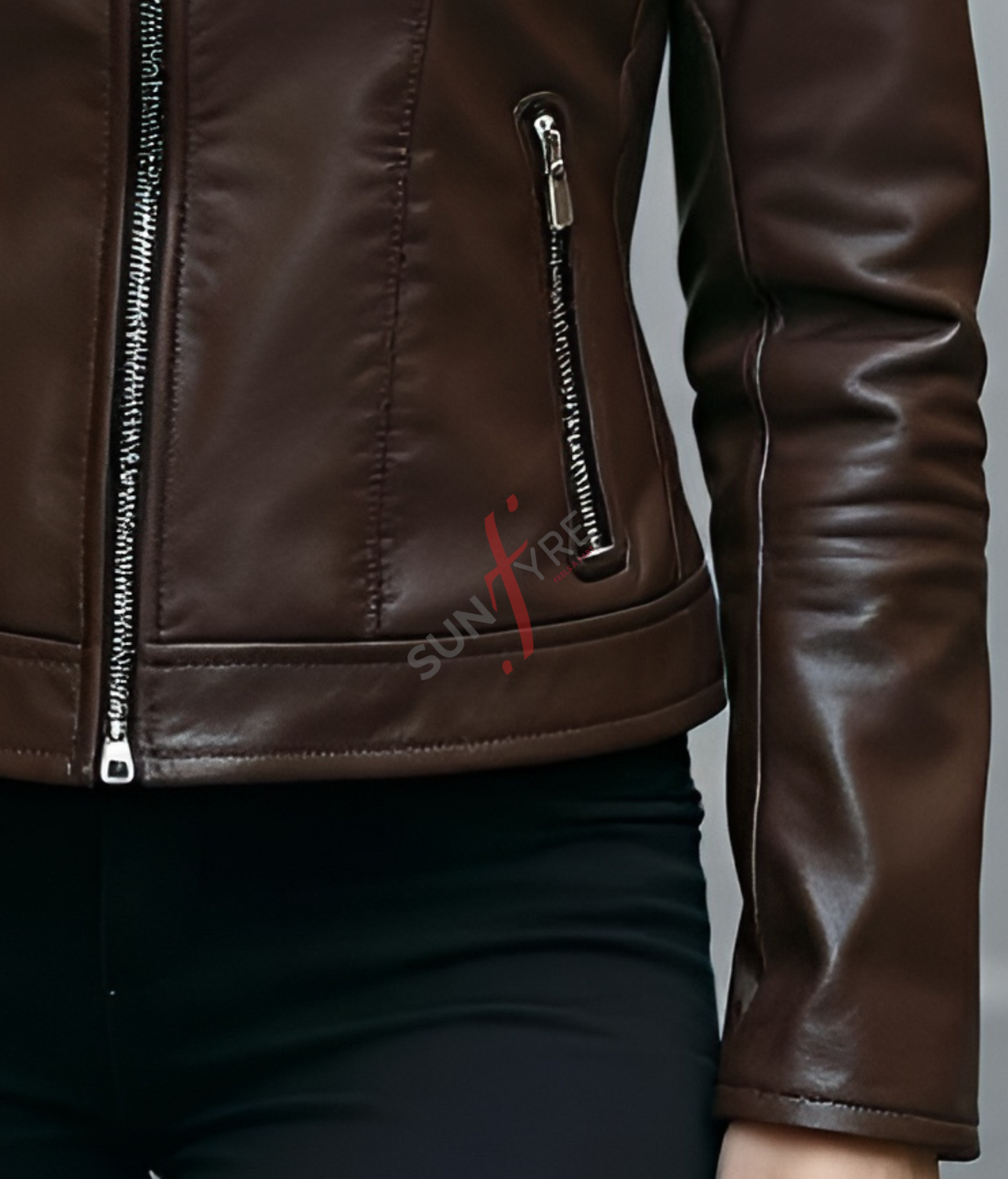 Brown Cafe Racer Leather Jacket