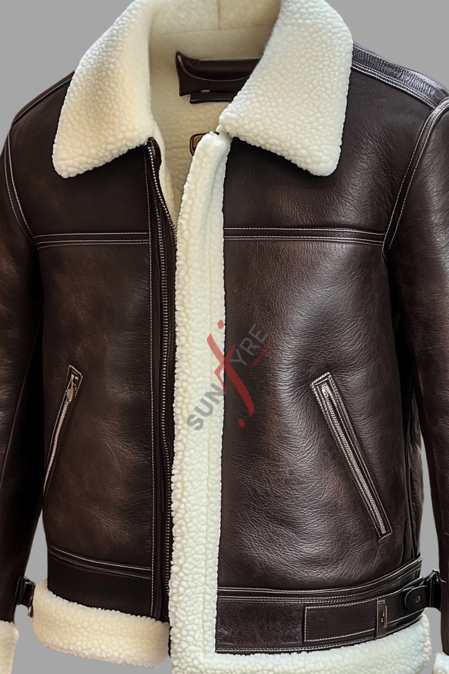 Original Sheepskin Brown Shearling Leather Jacket