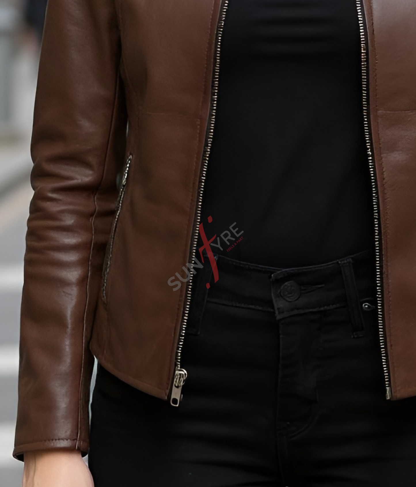 Brown Leather Jacket For Women
