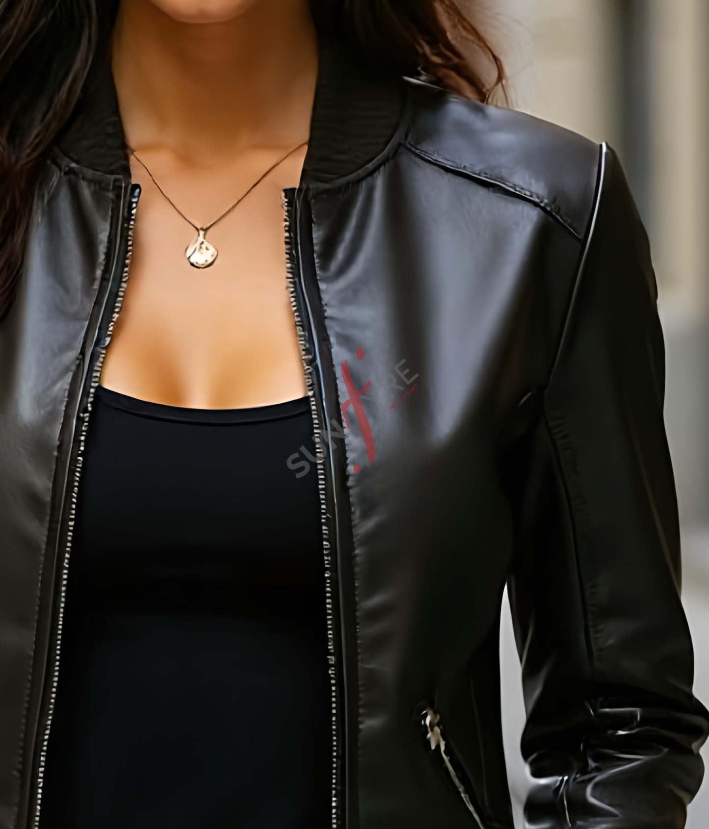 Bomber Leather Jacket For Women