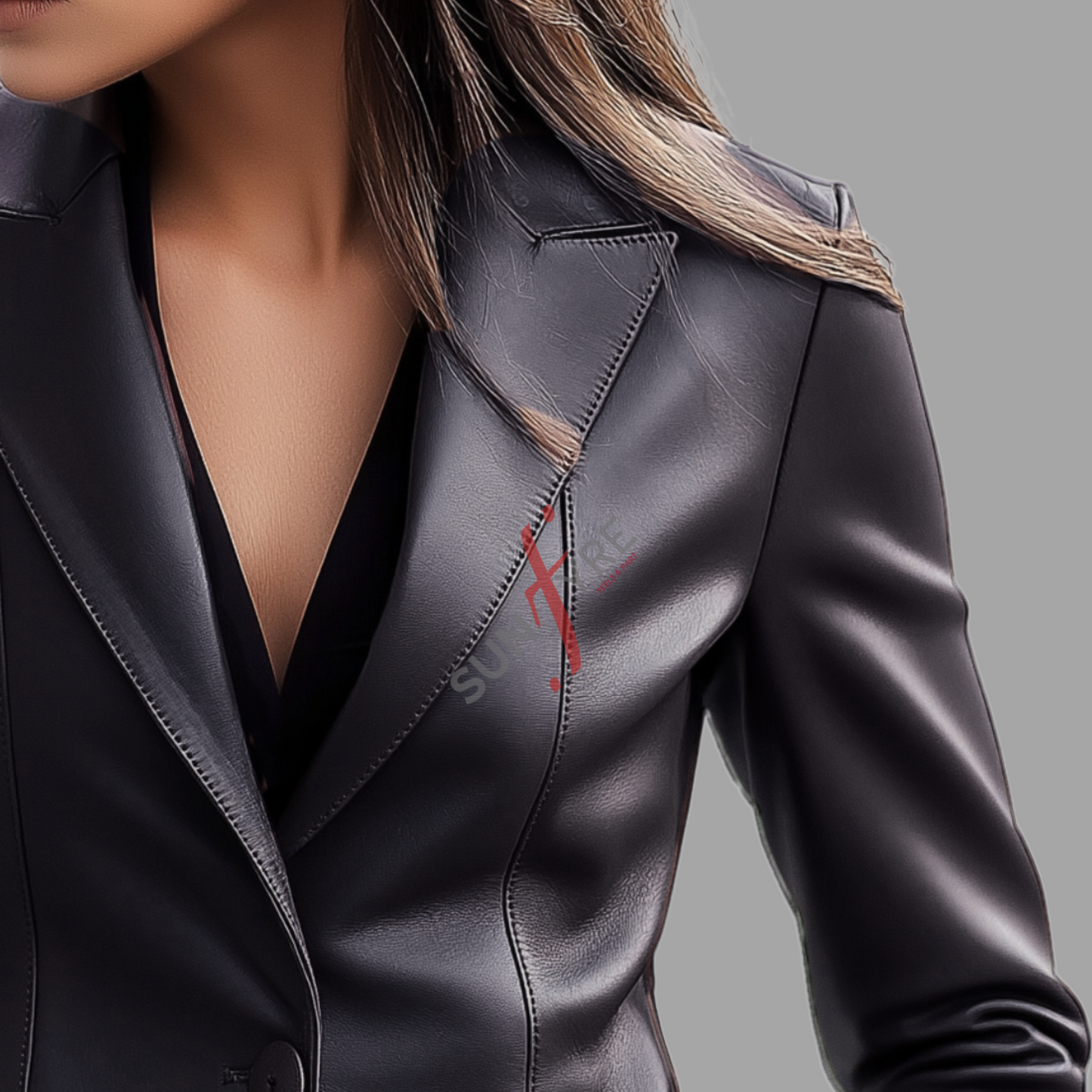 Leather Blazer Coat For Women