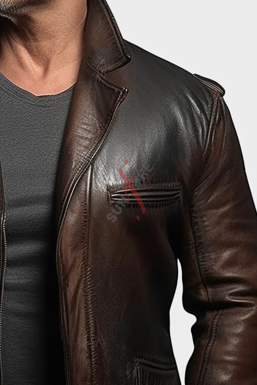leather blazer for men