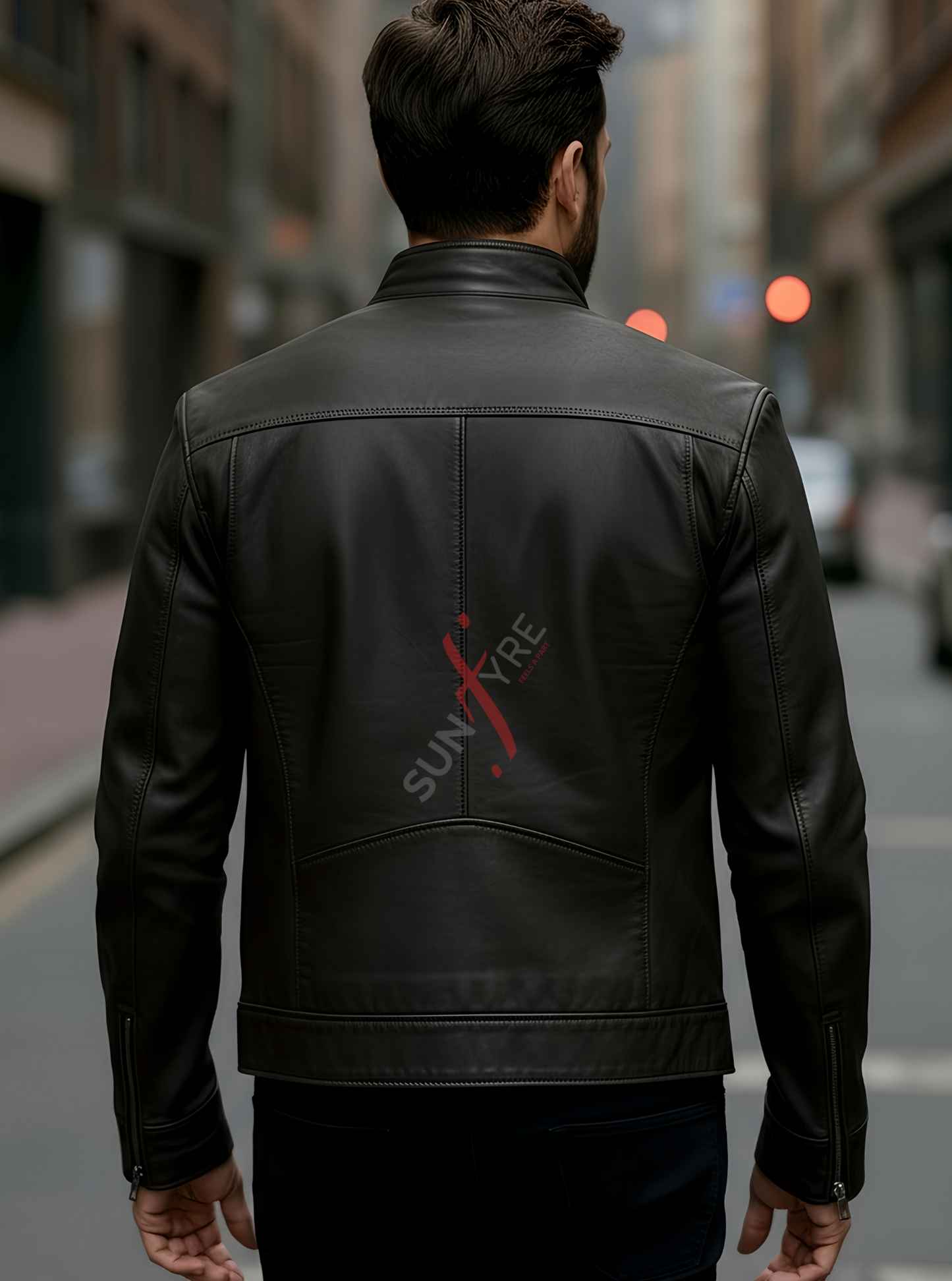Brock Racer Matte Black Leather Jacket For Men (SF580)