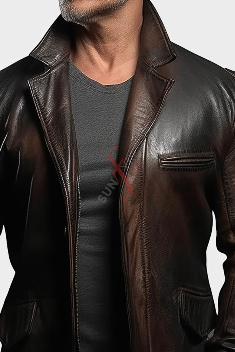 leather blazer for men