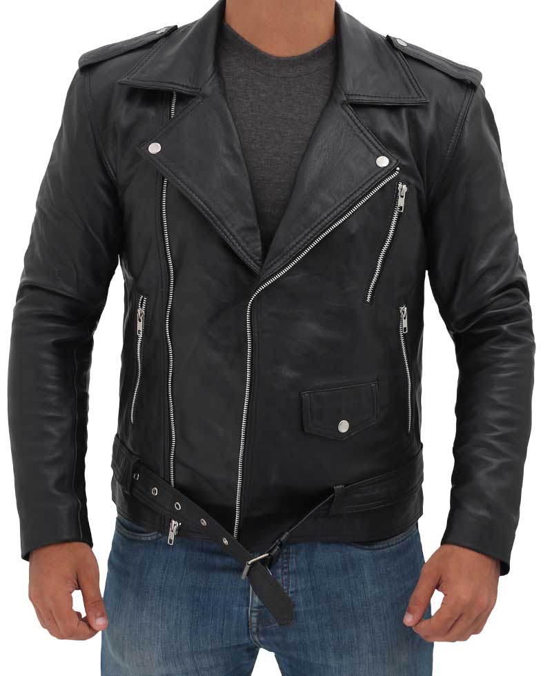 Motorcycle Leather Jacket For Men