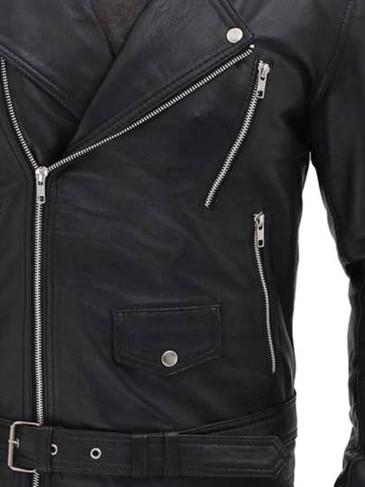 Brando Black Motorcycle Leather Jacket