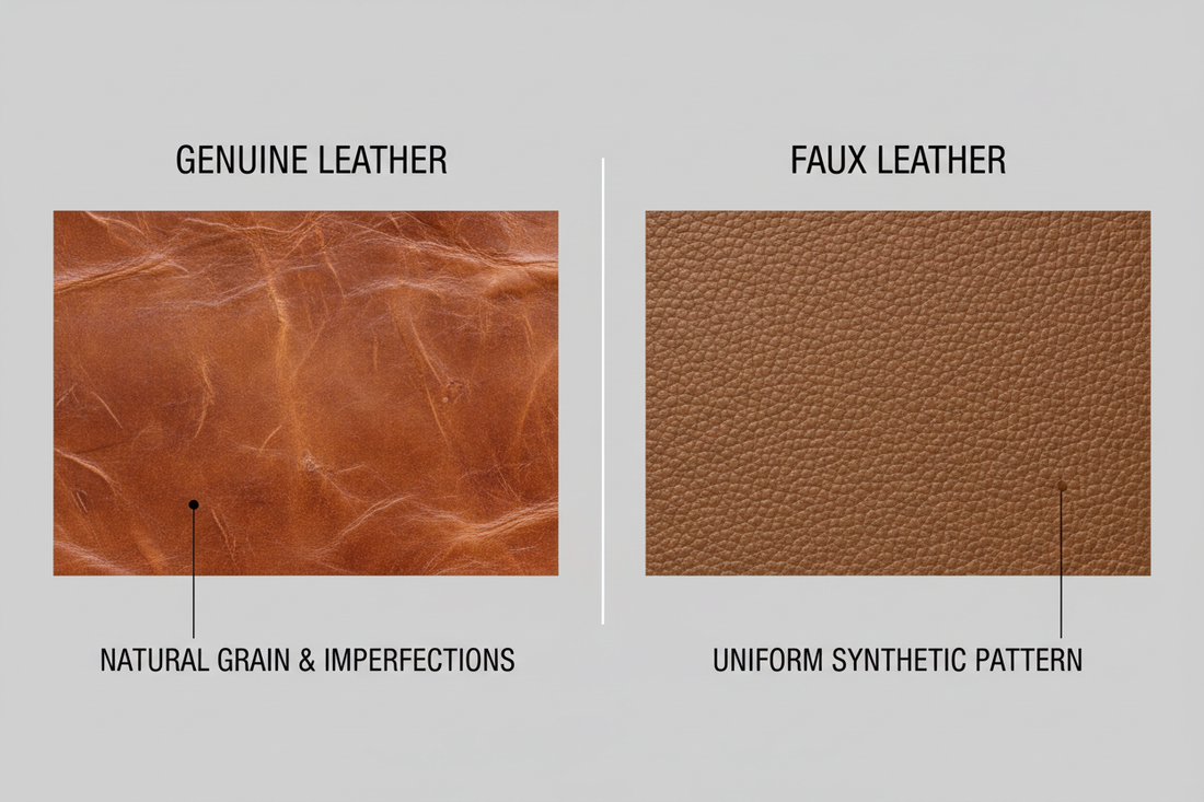 leather comparison real vs fake
