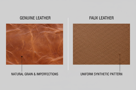 leather comparison real vs fake
