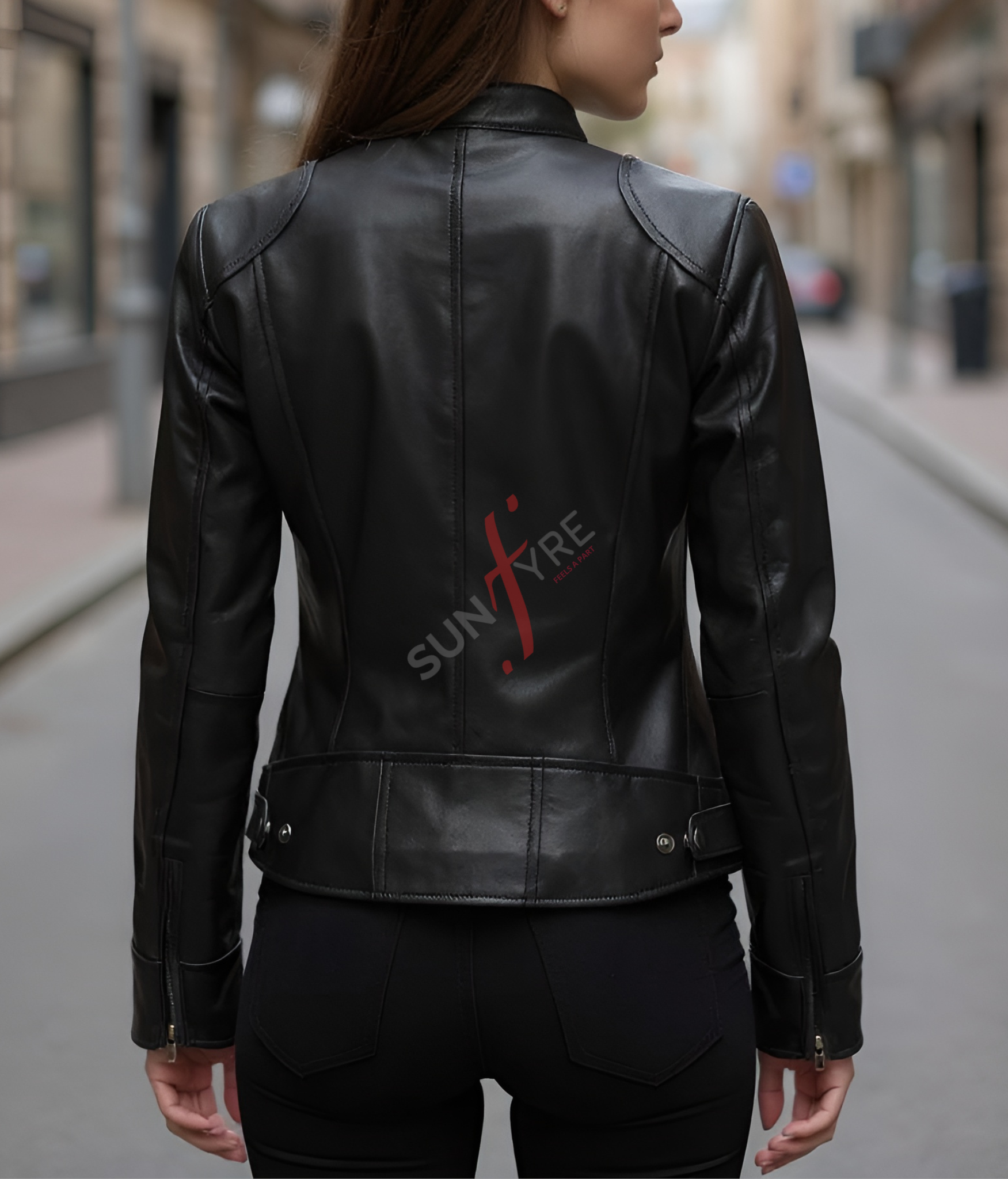 Dodge Racer Black Leather Jacket 