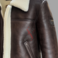  Brown Shearling Leather Jacket For Men