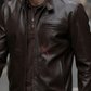 Viktor Coffee Brown Racer Leather Jacket For Men (SF569)