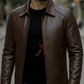 Conor Dark Brown Leather Jacket For Men (SF586)