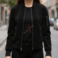 Black Nubuk Bomber Leather Jacket For Women (SF331)