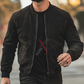 Black Original Sheepskin Nubak Bomber Leather Jacket For Men (SF525)