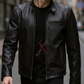 Viktor Black Racer Leather Jacket For Men (SF572)