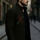 Aaron Nubuck Black Racer Leather Jacket For Men (SF561)
