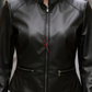 Biker Black Leather Jacket for Women