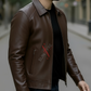 Conor Dark Brown Leather Jacket For Men (SF586)