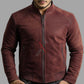 Ethan Lychee Brown Bomber Leather Jacket For Men (SF575)