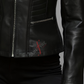 Black Biker Leather Jacket for Women