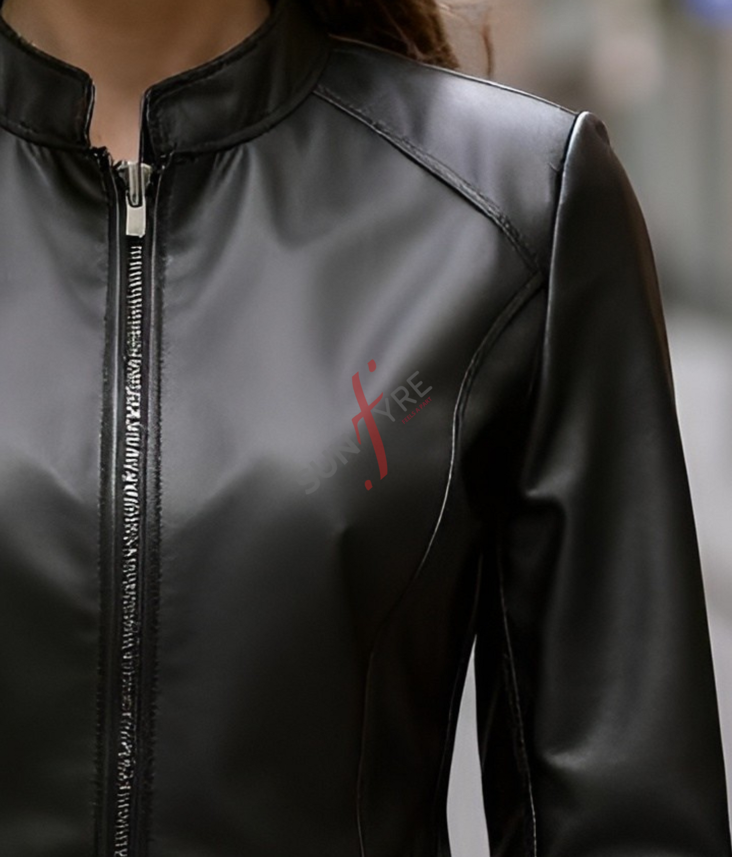 Black Leather Jacket for Women in Real Sheepskin