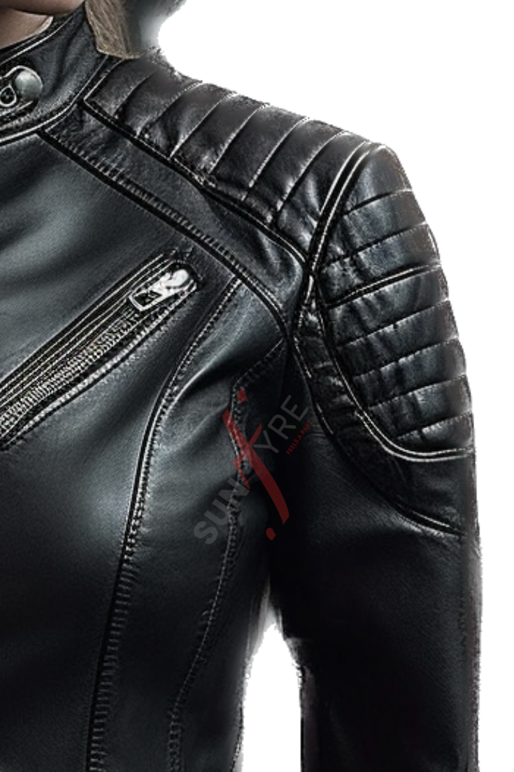 Lambskin Black Leather Jacket For Women