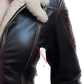 Real Sheepskin Black Shearling Motorcycle Leather Jacket For Women