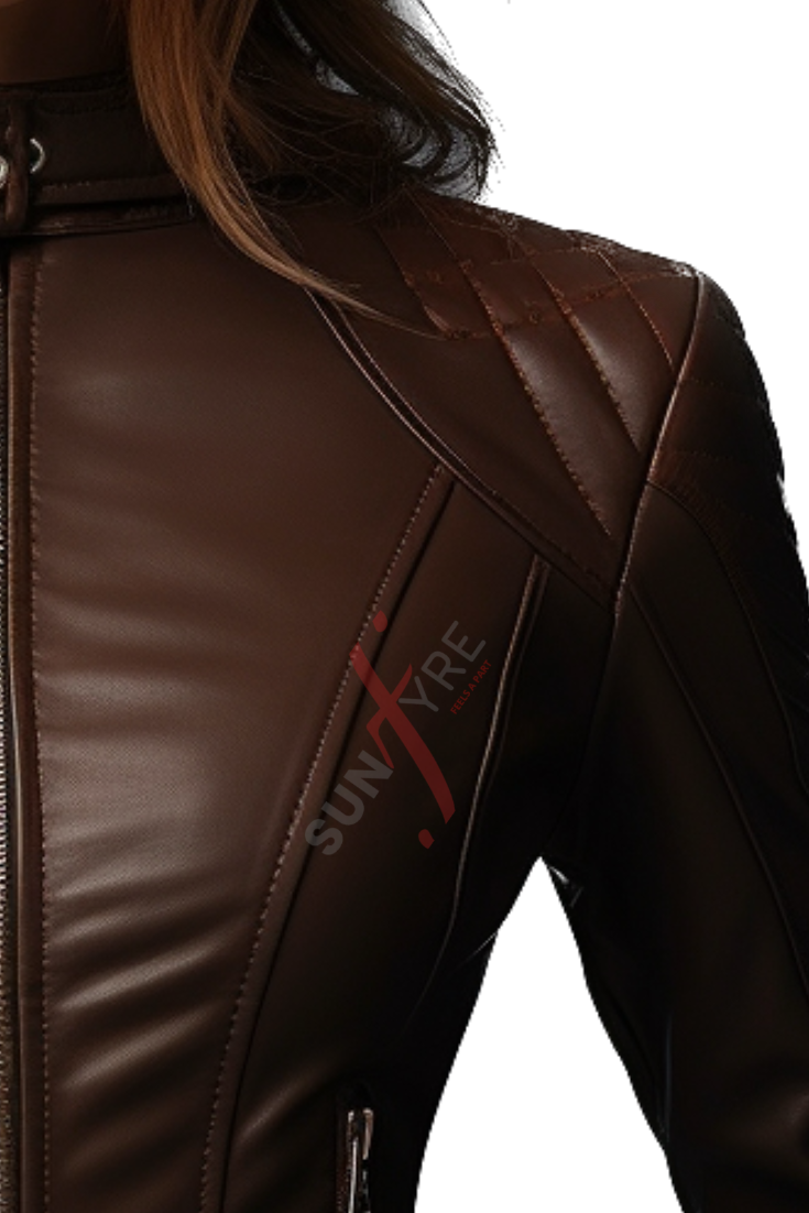  Cafe Racer Leather Jacket For Women