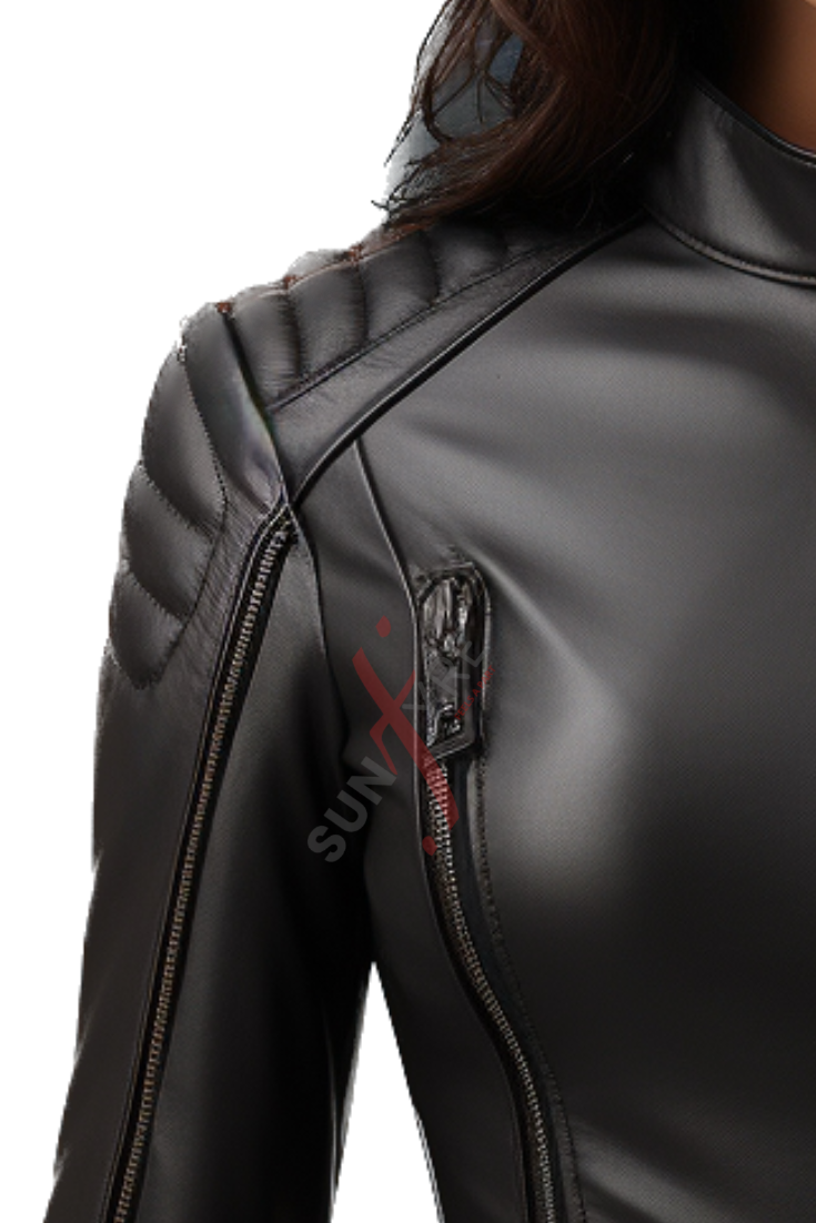 Black Leather Jacket for Women