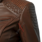 Brown Biker Leather Jacket For Women