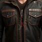 Bomber Leather Jacket For Men