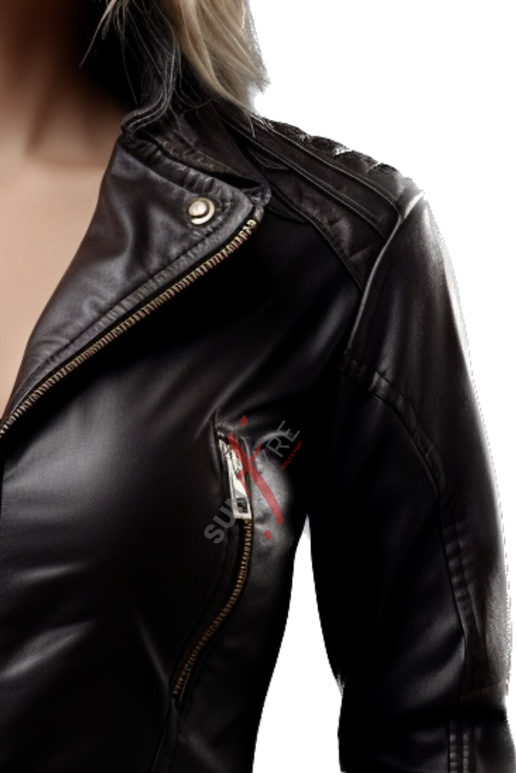 Black Leather Jacket For Women