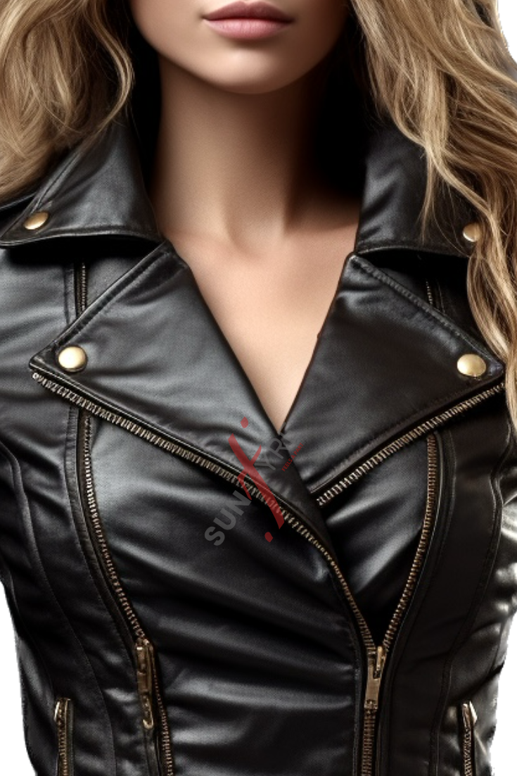 Black Leather Jacket For Women