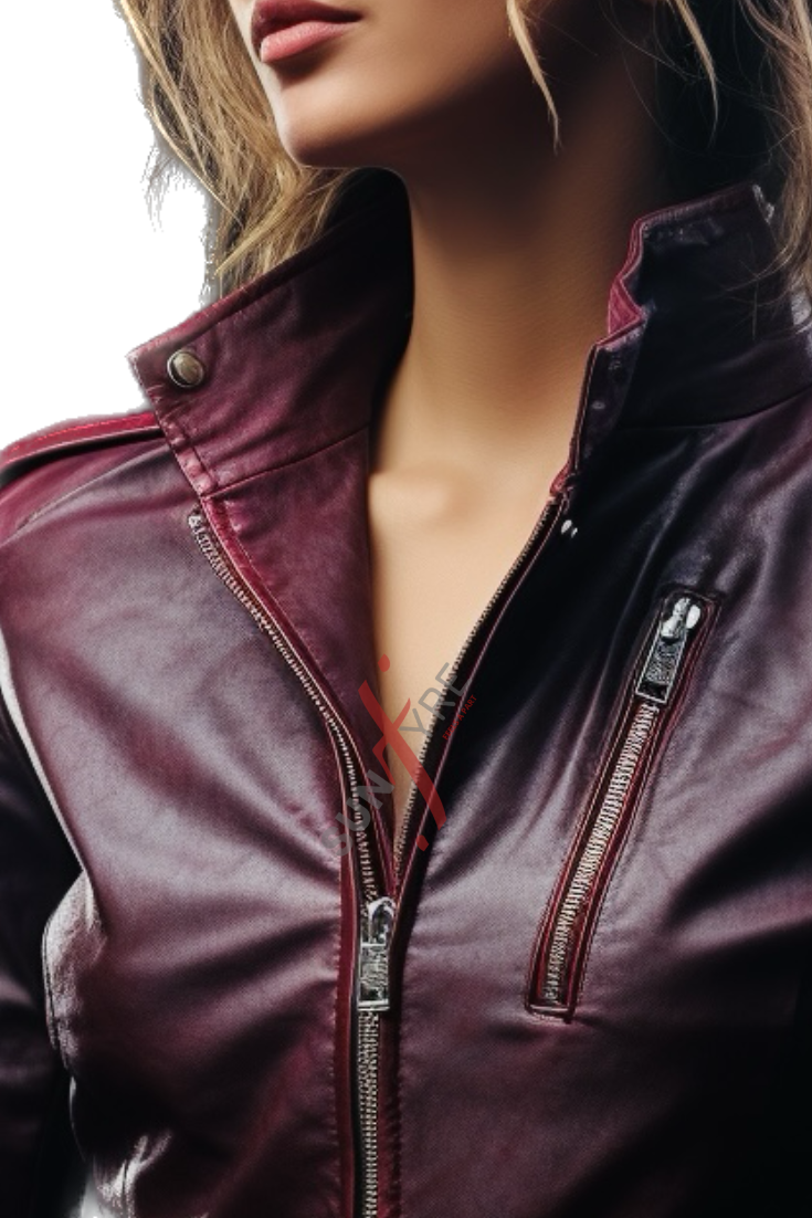 Real Sheepskin Leather Jacket For Women