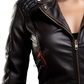 Asymmetrical Black Leather Jacket For Women