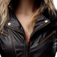 Asymmetrical Black Leather Jacket For Women