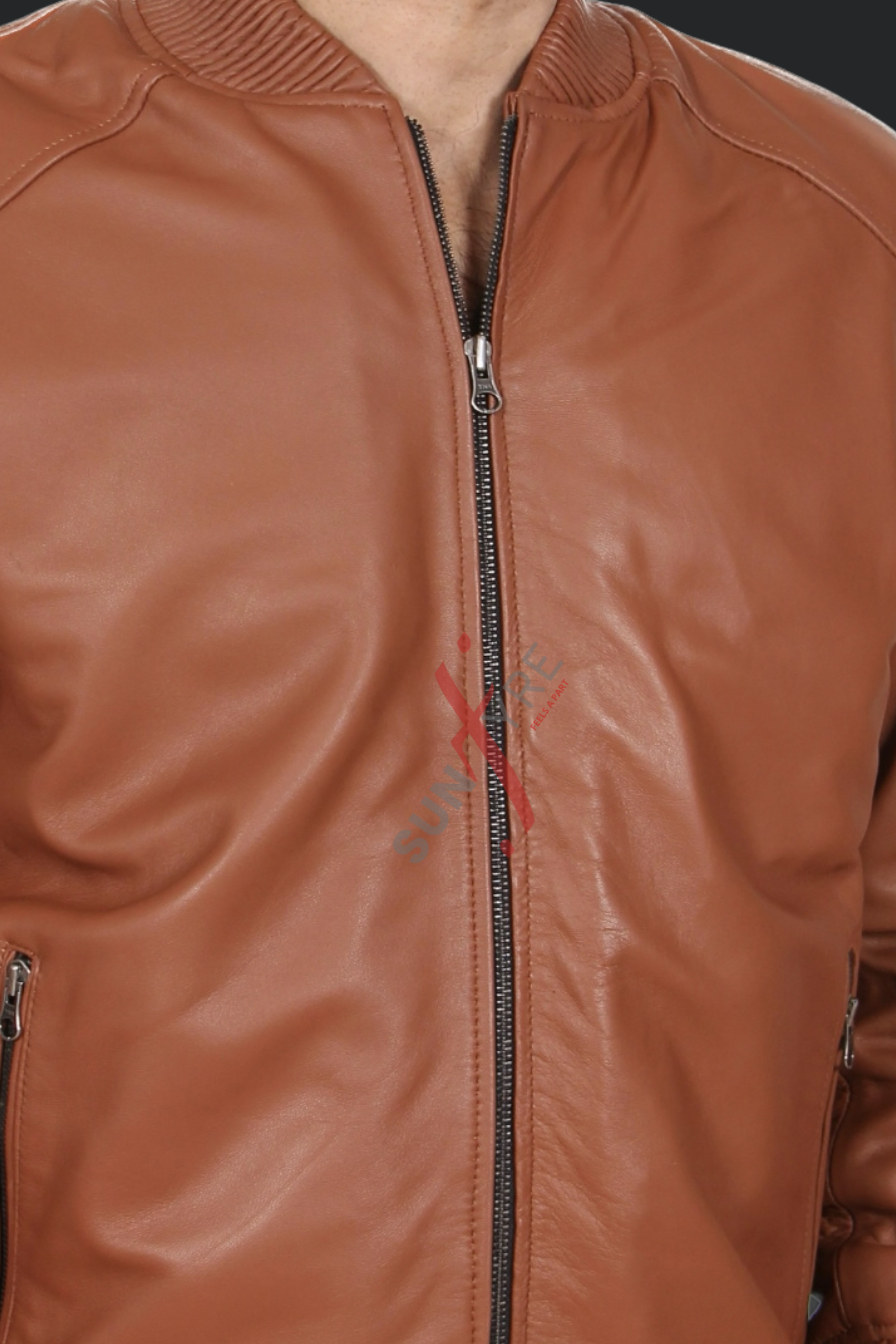  Bomber Leather Jacket For Men