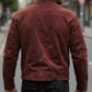 Ethan Lychee Brown Bomber Leather Jacket For Men (SF575)