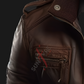 Brown leather jacket for men 