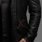 Original Sheepskin Black Body Fit Leather Blazer For Men (SF591)