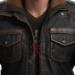 Sheepskin Matt Black Bomber Leather Jacket For Men