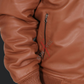 Cognac Bomber Leather Jacket 