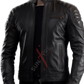 Dodge Sheepskin Black Cafe Racer Leather Jacket For Men